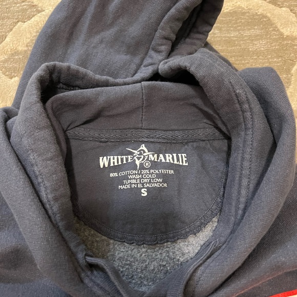 White Marlie Navy/ Gray hoodie with red logo size small - Picture 5 of 5